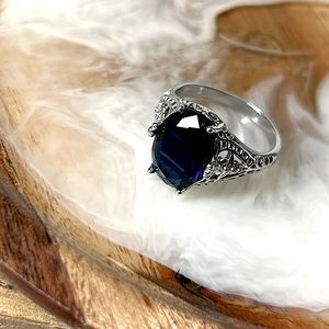 🖤NEW💕Sapphire glass ring